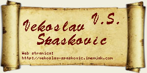 Vekoslav Spasković vizit kartica